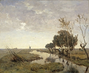 A Watercourse Abcoude View wetland polder landscape A Watercourse Abcoude View wetland polder landscape