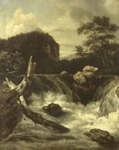A Waterfall waterfall mountainous landscape background A Waterfall waterfall mountainous landscape background