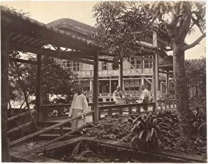 Attributed To John Thomson Gallery: Way Theater Pon-Jing-Quais Garden Canton ca 1869