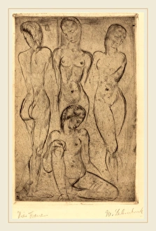 Wilhelm Lehmbruck, Four Women; Three Standing, One Sitting (VierFrauen; drei stehend Wilhelm Lehmbruck, Four Women; Three Standing, One Sitting (VierFrauen; drei stehend