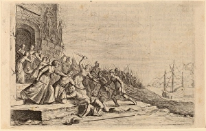 Willem Basse (Dutch, 1613 or 1614 - 1672), The Followers of Solon Defending the Temple Willem Basse (Dutch, 1613 or 1614 - 1672), The Followers of Solon Defending the Temple