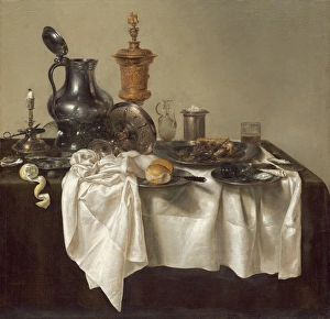 Willem Claesz Heda (Dutch, 1593-1594 - 1680), Banquet Piece with Mince Pie, 1635 Willem Claesz Heda (Dutch, 1593-1594 - 1680), Banquet Piece with Mince Pie, 1635