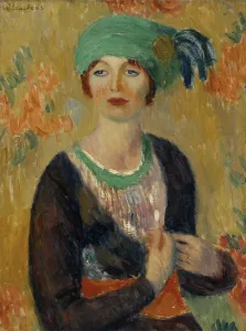 William James Glackens Girl Green Turban c. 1913 William James Glackens Girl Green Turban c. 1913