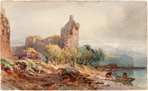 William Leighton Leitch, British (1804-1883), A Ruined Castle on a Lake, 1881, watercolor William Leighton Leitch, British (1804-1883), A Ruined Castle on a Lake, 1881, watercolor