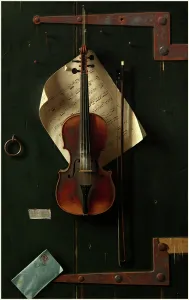 William Michael Harnett, American (1848-1892), The Old Violin, 1886, oil on canvas William Michael Harnett, American (1848-1892), The Old Violin, 1886, oil on canvas