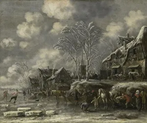 Winter Scene Winter Face Skaters sledges ice Winter Scene Winter Face Skaters sledges ice
