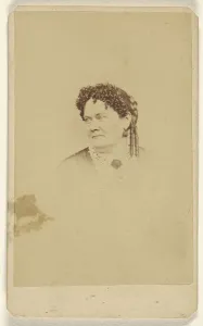 woman two long curls printed vignette-style Lew Horning woman two long curls printed vignette-style Lew Horning