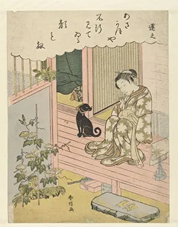 Woman looking IDE Renshi title object Five elegant colors Woman looking IDE Renshi title object Five elegant colors