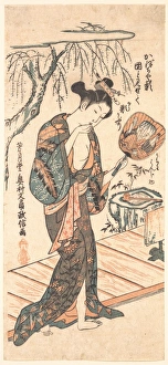 Woman Loosened Kimono Coming Bath Edo period Woman Loosened Kimono Coming Bath Edo period