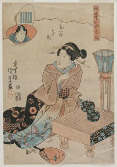 Woman Preparing Play Go Utagawa Kunisada Japanese Woman Preparing Play Go Utagawa Kunisada Japanese