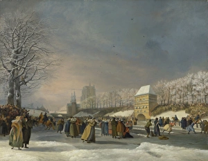Womenas Skating Competition on the Stadsgracht in Leeuwarden, 21 January 1809, The Womenas Skating Competition on the Stadsgracht in Leeuwarden, 21 January 1809, The