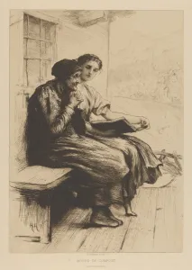 Words Comfort Portfolio March 1879 Drypoint image Words Comfort Portfolio March 1879 Drypoint image