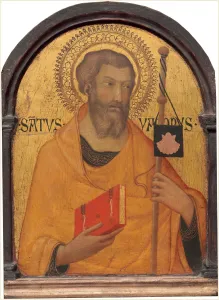 Workshop of Simone Martini, Saint James Major, probably c. 1320, tempera on panel Workshop of Simone Martini, Saint James Major, probably c. 1320, tempera on panel