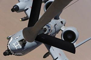 An A-10 Thunderbolt II receives fuel from a KC-135 Stratotanker An A-10 Thunderbolt II receives fuel from a KC-135 Stratotanker
