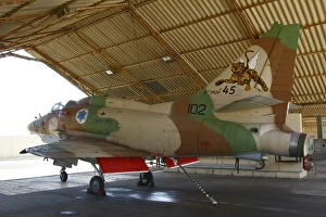 An A-4N Ayit of the Israeli Air Force in the hangar at Hatzerim Airbase An A-4N Ayit of the Israeli Air Force in the hangar at Hatzerim Airbase