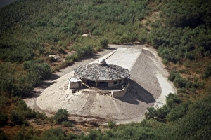Aerial view of a destroyed Iraqi ammunition magazine Aerial view of a destroyed Iraqi ammunition magazine