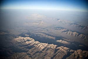 Aerial view of the mountainous landscape of Southern Afghanistan Aerial view of the mountainous landscape of Southern Afghanistan