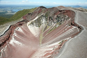 Aerial view of rhyolite dome complex, Mount Tarawera volcano, New Zealand Aerial view of rhyolite dome complex, Mount Tarawera volcano, New Zealand