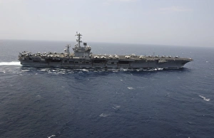 The aircraft carrier USS Nimitz transits the Red Sea The aircraft carrier USS Nimitz transits the Red Sea