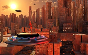 Flying Saucers Gallery: An alien race migrating from their homeworld