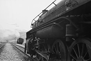 An American engine pulling a load of supplies for Russia, 1943 An American engine pulling a load of supplies for Russia, 1943