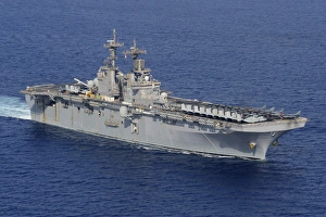 Amphibious assault ship USS Kearsarge conducts operations at sea Amphibious assault ship USS Kearsarge conducts operations at sea