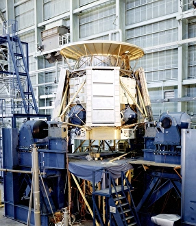 The Apollo Telescope Mount undergoing horizontal vibration testing The Apollo Telescope Mount undergoing horizontal vibration testing