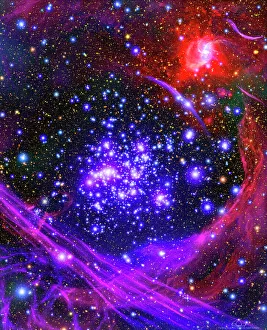 The Arches star cluster deep inside the hub of our Milky Way Galaxy The Arches star cluster deep inside the hub of our Milky Way Galaxy
