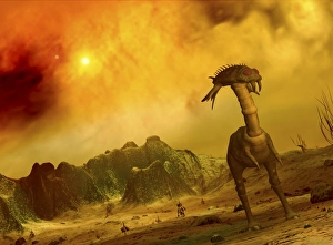 <b class=qtipBold><figcaption>Artist's concept of an alien planet</figcaption></b><br>Artist's concept of an alien planet. If life is plentiful in the universe, there are likely inhabited planets that are part of multiple star systems.<br><em>© Walter Myers/Stocktrek Images</em> Artist's concept of an alien planet
