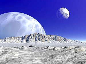 Artists concept of an alien planetary system Artists concept of an alien planetary system