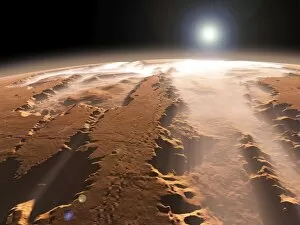 Valles Marineris Gallery: Artists concept of the Valles Marineris canyons on Mars