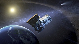 Artists concept of the Wide-field Infrared Survey Explorer spacecraft Artists concept of the Wide-field Infrared Survey Explorer spacecraft