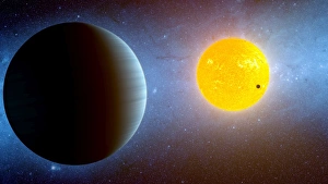 This artists conception depicts the Kepler-10 star system This artists conception depicts the Kepler-10 star system