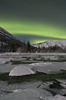 Aurora borealis over Annie Lake, Yukon, Canada Aurora borealis over Annie Lake, Yukon, Canada