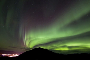 Aurora borealis over Gray Peak, Whitehorse, Yukon Canada Aurora borealis over Gray Peak, Whitehorse, Yukon Canada