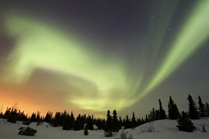 Aurora borealis over Ogilvie Mountains, Dempster Highway, Yukon, Canada Aurora borealis over Ogilvie Mountains, Dempster Highway, Yukon, Canada