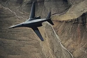 B 1 Lancer Gallery: A B-1B Lancer maneuvers over New Mexico during a training mission