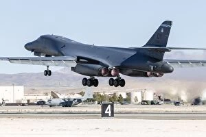 B 1 Lancer Gallery: A B-1B Lancer of the U.S. Air Force takes off from Nellis Air Force Base, Nevada