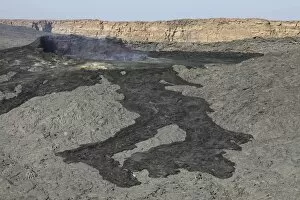 Basaltic lava flow from pit crater, Erta Ale volcano, Danakil Depression, Ethiopia