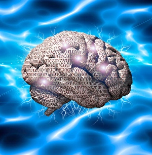 Artificial Intelligence Concept Prints: Binary brain