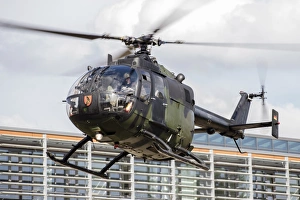 A Bo-105 liasion helicopter of the German Army in Dresden, Germany A Bo-105 liasion helicopter of the German Army in Dresden, Germany