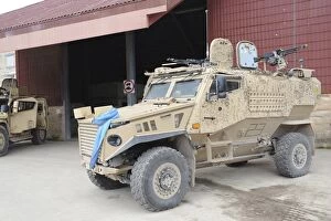 A British Force Protection Ocelot armored patrol vehicle