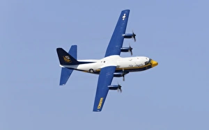 A C-130 Hercules of the Blue Angels flight demonstration squadron A C-130 Hercules of the Blue Angels flight demonstration squadron