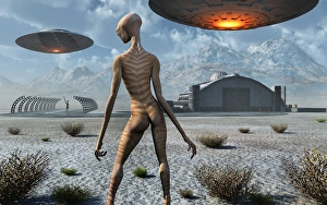 Flying Saucers Gallery: China Lake military base where aliens and humans work together