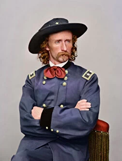 Archival Gallery: Civil War portrait of Major General George Armstrong Custer
