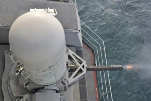 The close-in weapons system during a live fire exercise aboard USS Harry S. Truman The close-in weapons system during a live fire exercise aboard USS Harry S. Truman