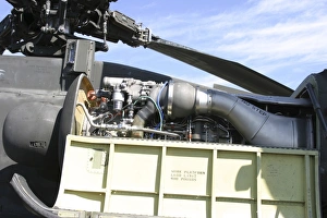 Gas Turbine Gallery: Close-up of the gas turbine engine on an AH-64D Apache