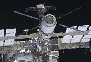 Close-up view of the aft section of the International Space Station Close-up view of the aft section of the International Space Station