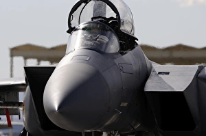 Close-up view of a F-15C Eagle at Nellis Air Force Base, Nevada Close-up view of a F-15C Eagle at Nellis Air Force Base, Nevada