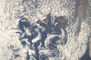Cloud vortices in the area of the Canary Islands in the North Atlantic Ocean Cloud vortices in the area of the Canary Islands in the North Atlantic Ocean